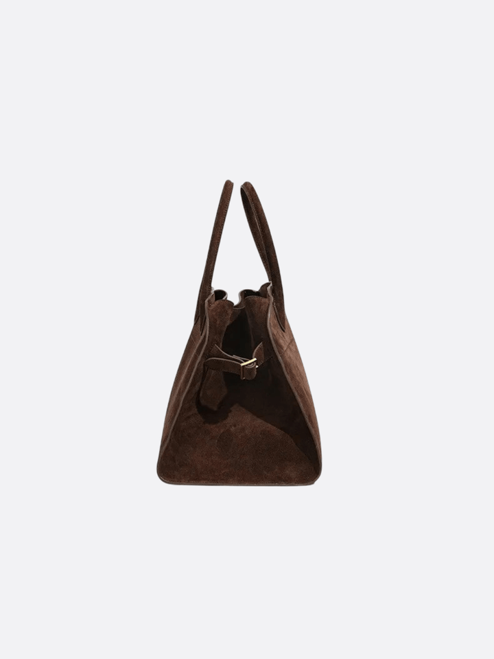 Suede bowling bag